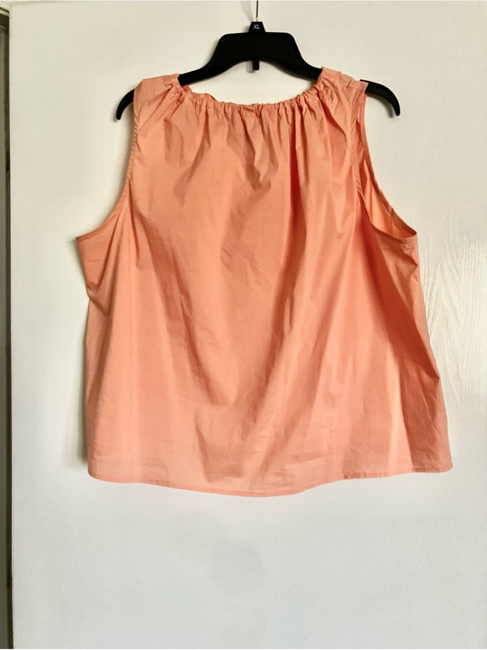 NWOT-Worthington XXL Peach Blouse Tie Back Drawstring Neck Lightweight Top